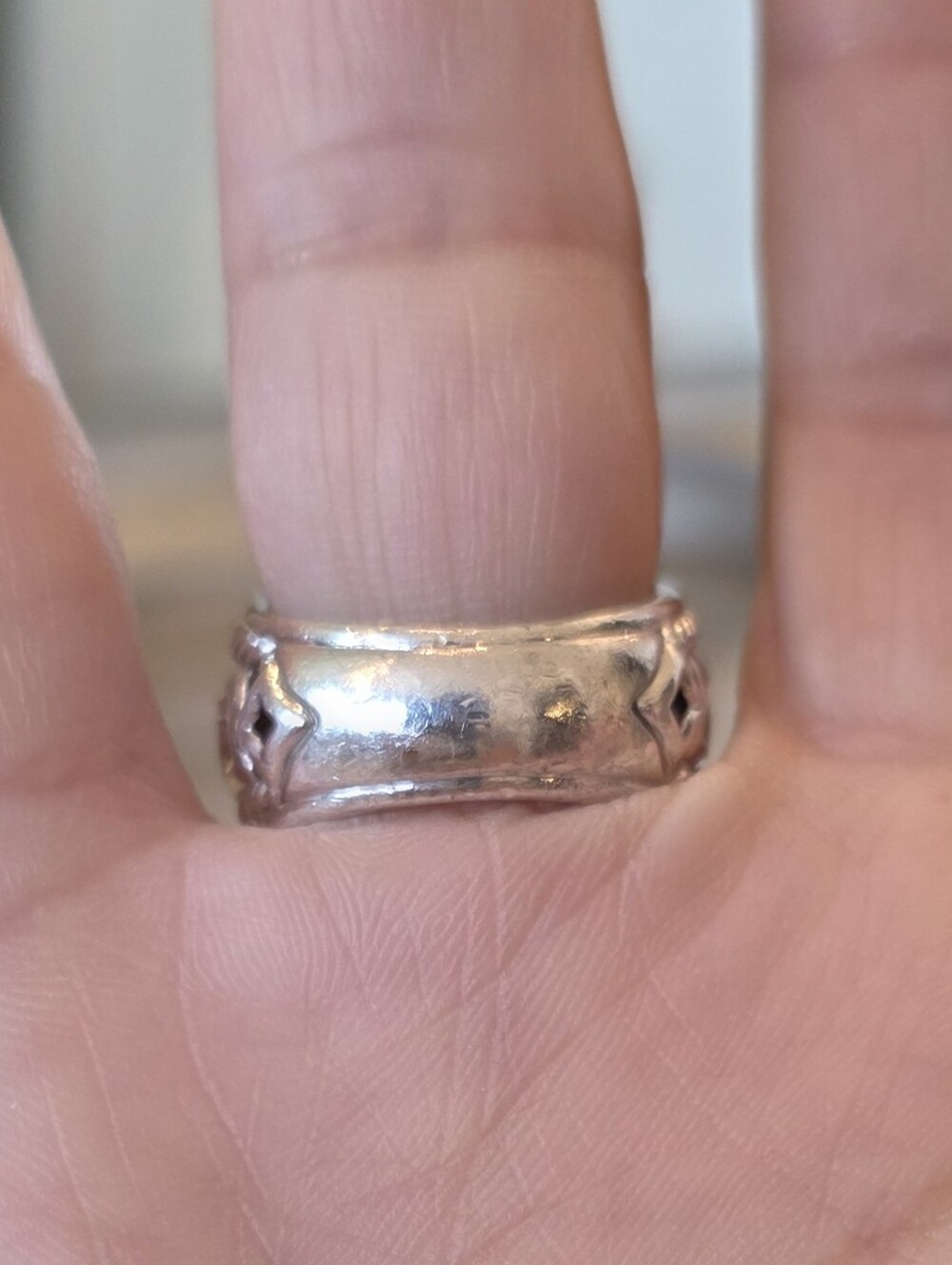 David Yurman Sterling Silver Diamond Quartrefoil Tapestey Cable ring - Picture 5 of 10